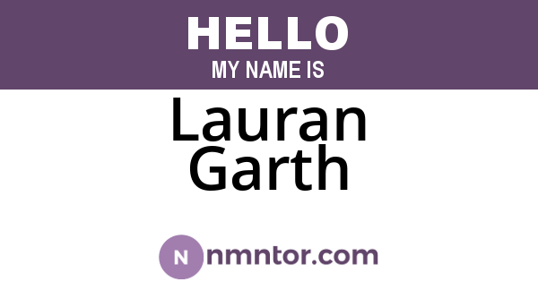 Lauran Garth