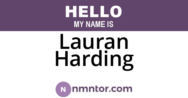 Lauran Harding
