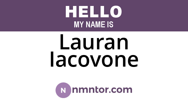 Lauran Iacovone