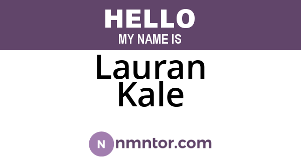 Lauran Kale