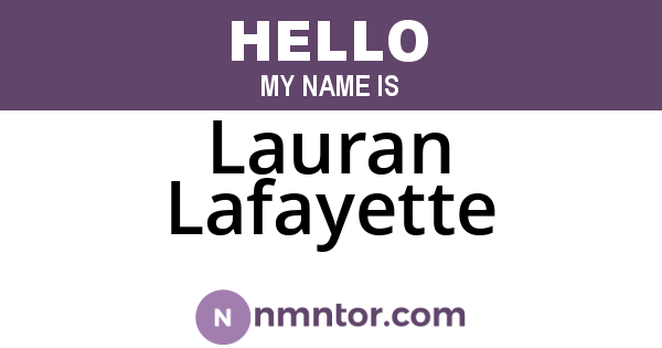 Lauran Lafayette