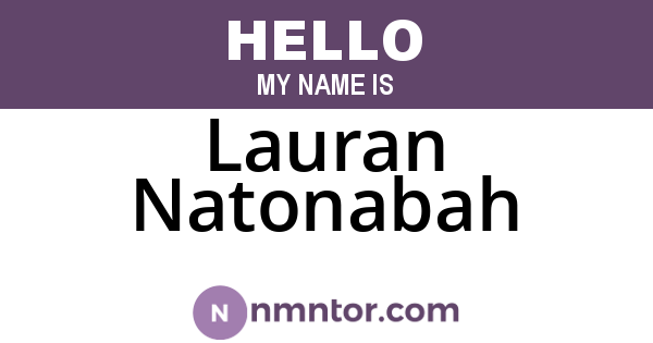 Lauran Natonabah