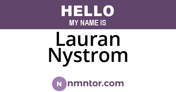 Lauran Nystrom