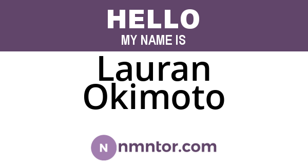 Lauran Okimoto