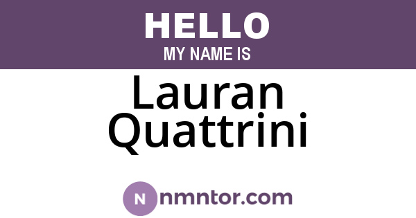 Lauran Quattrini