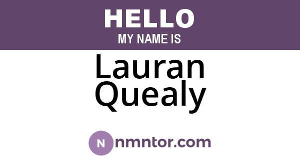Lauran Quealy