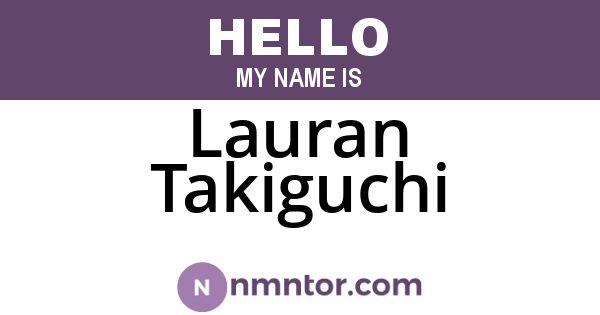 Lauran Takiguchi
