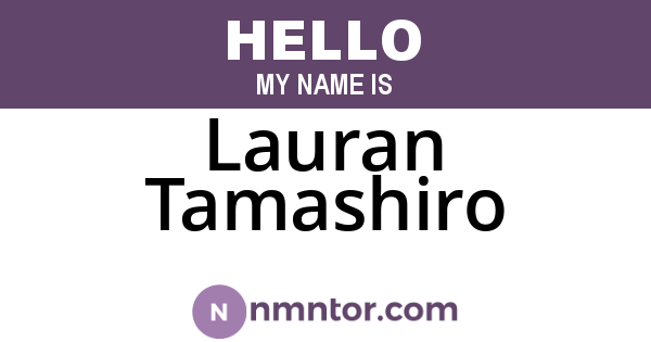 Lauran Tamashiro