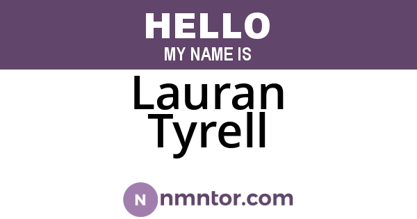 Lauran Tyrell