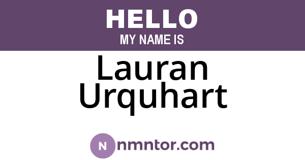 Lauran Urquhart