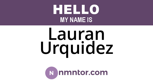 Lauran Urquidez