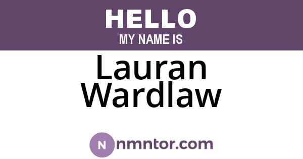 Lauran Wardlaw
