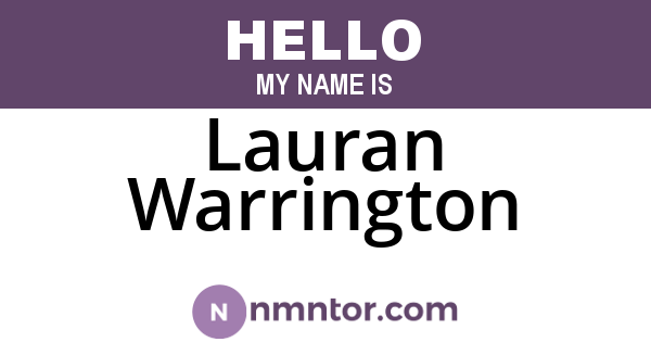 Lauran Warrington