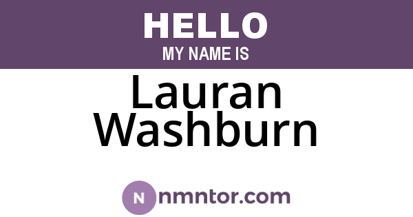 Lauran Washburn