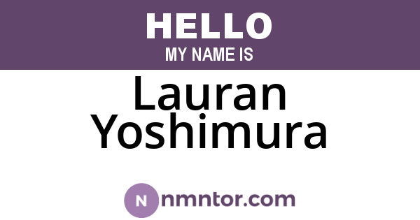 Lauran Yoshimura