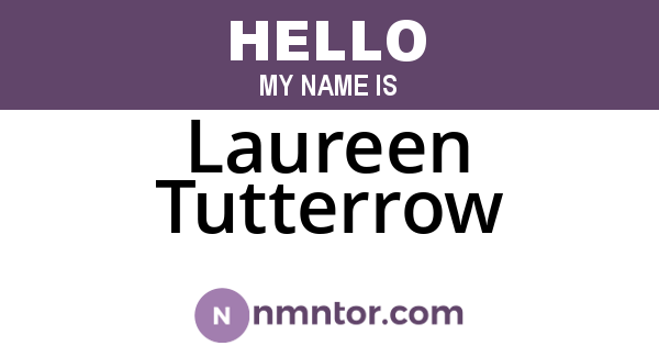 Laureen Tutterrow