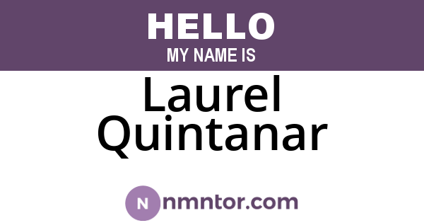 Laurel Quintanar