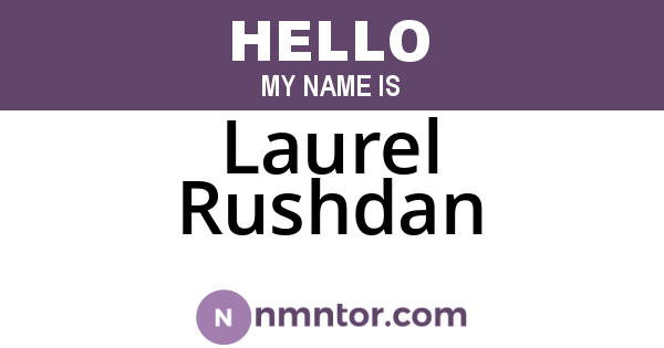 Laurel Rushdan