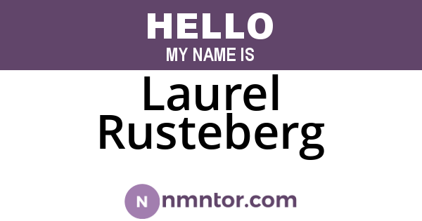 Laurel Rusteberg