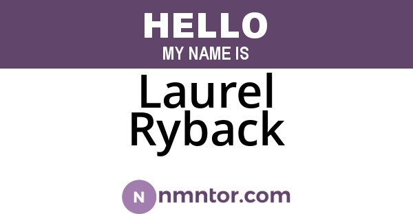 Laurel Ryback