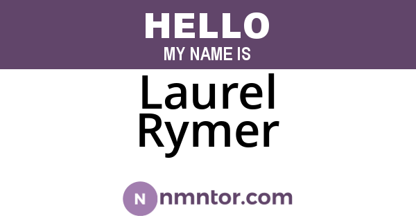 Laurel Rymer