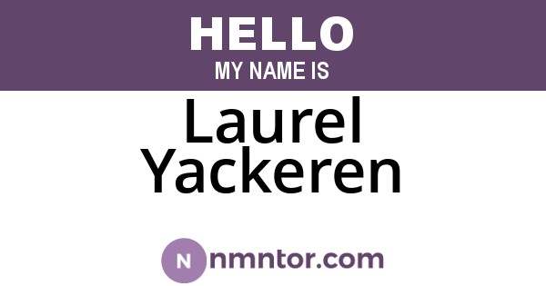 Laurel Yackeren