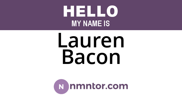 Lauren Bacon