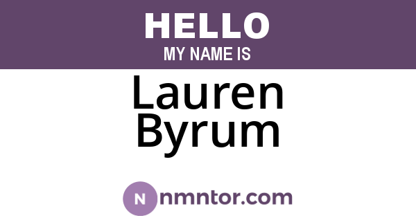 Lauren Byrum