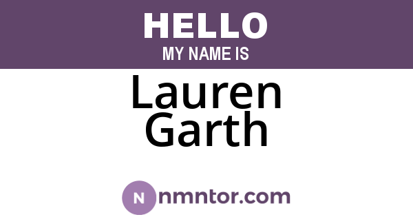 Lauren Garth