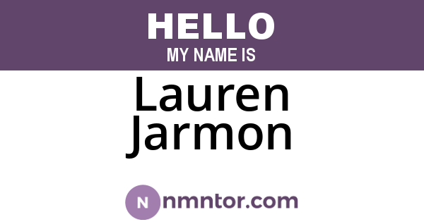 Lauren Jarmon