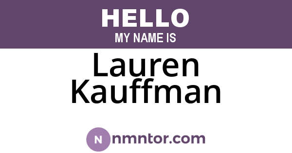 Lauren Kauffman