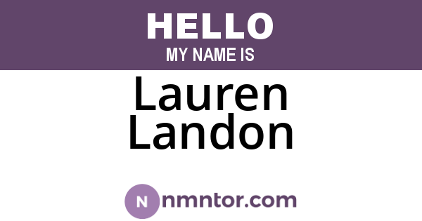 Lauren Landon