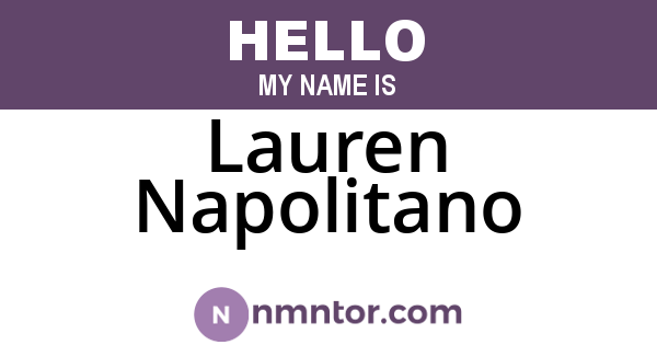 Lauren Napolitano