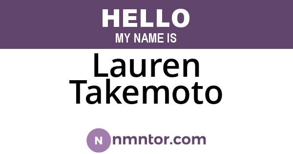 Lauren Takemoto