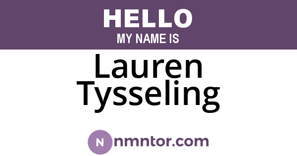 Lauren Tysseling