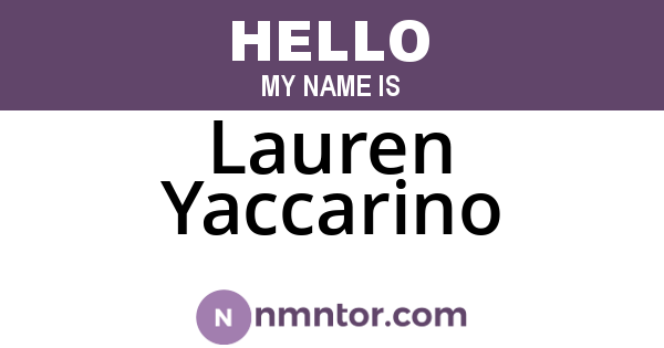 Lauren Yaccarino