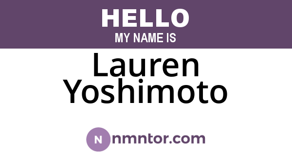 Lauren Yoshimoto