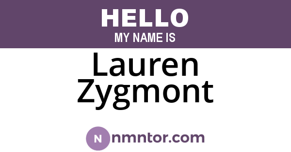 Lauren Zygmont