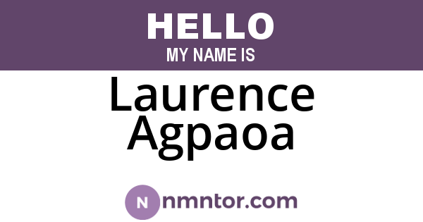 Laurence Agpaoa