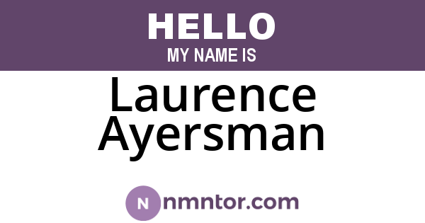 Laurence Ayersman