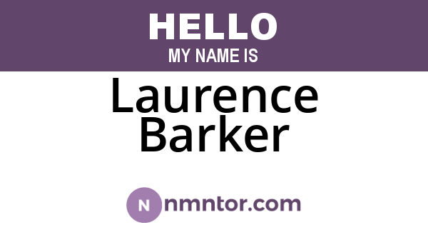 Laurence Barker