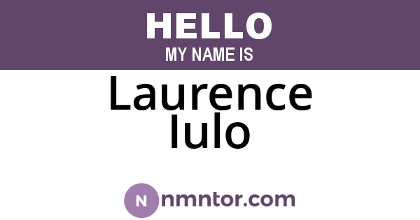 Laurence Iulo