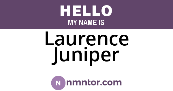 Laurence Juniper