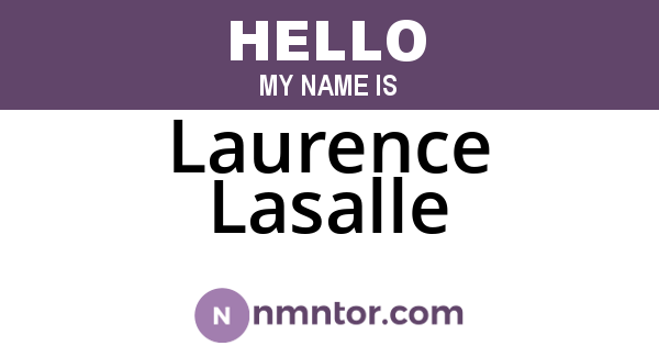 Laurence Lasalle