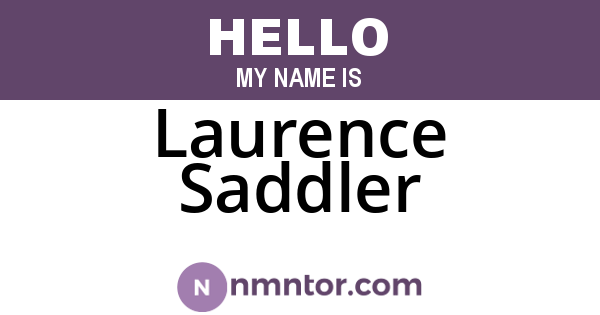 Laurence Saddler