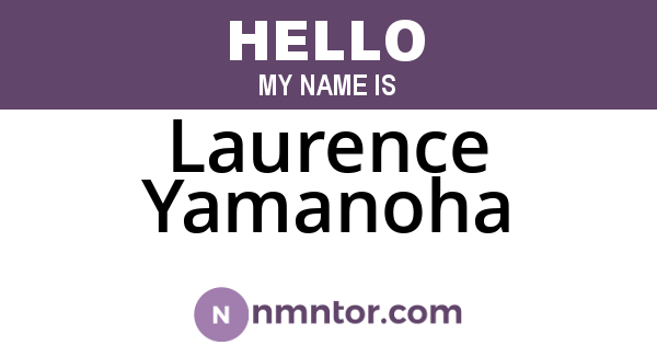 Laurence Yamanoha