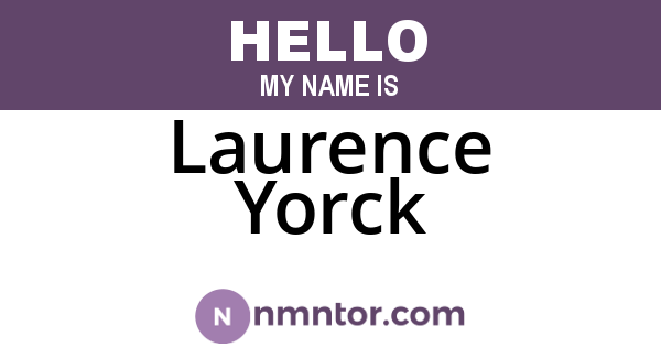 Laurence Yorck