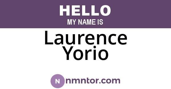 Laurence Yorio