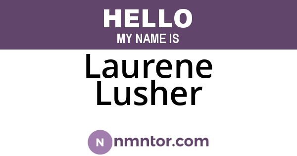 Laurene Lusher