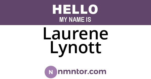 Laurene Lynott
